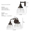 Hunter Fans Cypress Grove 2 - Light Vanity in  Onyx Bengal - 2 of 3
