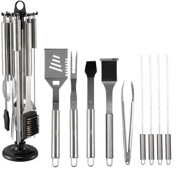 Yukon Glory Heavy Duty 5 Piece Grilling Tools Set, Durable Stainless Steel BBQ A