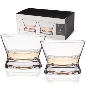 Viski Tequila Tasting Set Crystal Tequila Glasses Neat Spirit Glasses for Tequila, Mezcal, Bourbon, Scotch, Brandy 6oz Set of 2 - 1 of 4