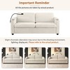 TiramisuBest Gray Velvet Loveseat, Plush Upholstered Sofa for Living Room or Bedroom - 4 of 4
