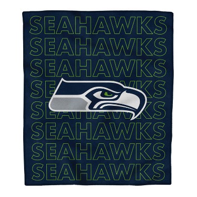 NFL Seattle Seahawks Echo Team Wordmark Plush Blanket