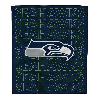 NFL Seattle Seahawks Echo Team Wordmark Plush Blanket