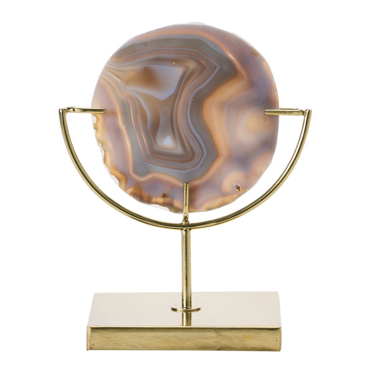 Storied Home Decorative Agate Slice Accent on Metal Stand - thumbnail 9