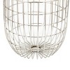 Set of 2 Contemporary Iron Storage Baskets Silver - Olivia & May: Large Decorative Blanket Metal Baskets - 3 of 4