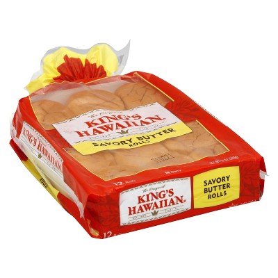 King's Hawaiian Savory Butter Sweet Rolls - 12oz/12ct : Target