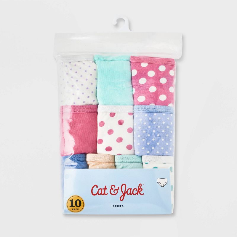 Girls' 10pk Cotton Briefs - Cat & Jack™ , 3 of 5