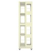Yellow 4-tier all-steel rotating bookcase with 360° rotating wheels, large capacity, sturdy and durable bookcase - 2 of 4