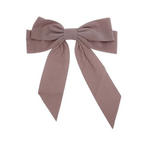 Unique Bargains Elegant Velour Bow Headpiece Hair Clips 1 Pc - 1 of 4