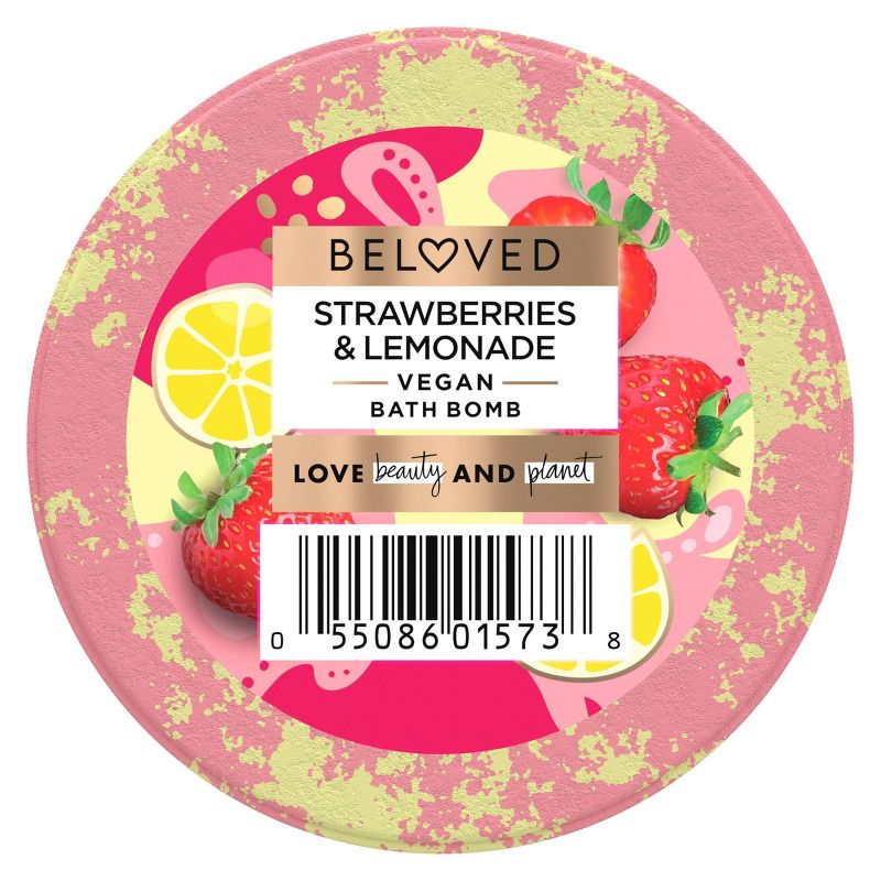 Beloved Strawberries &#38; Lemonade Bath Bomb - 5oz, 3 of 6