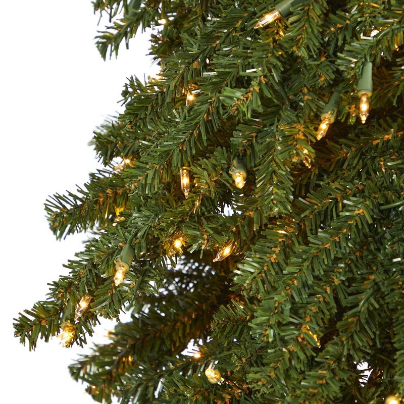 9ft Nearly Natural Pre-Lit Grand Alpine Slim Artificial Christmas Tree Clear Lights, 4 of 9