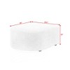 Alilang 29.00 inches Modern Upholstered Ottoman with Rounded Design and Plush Fabric-Beige - 4 of 4