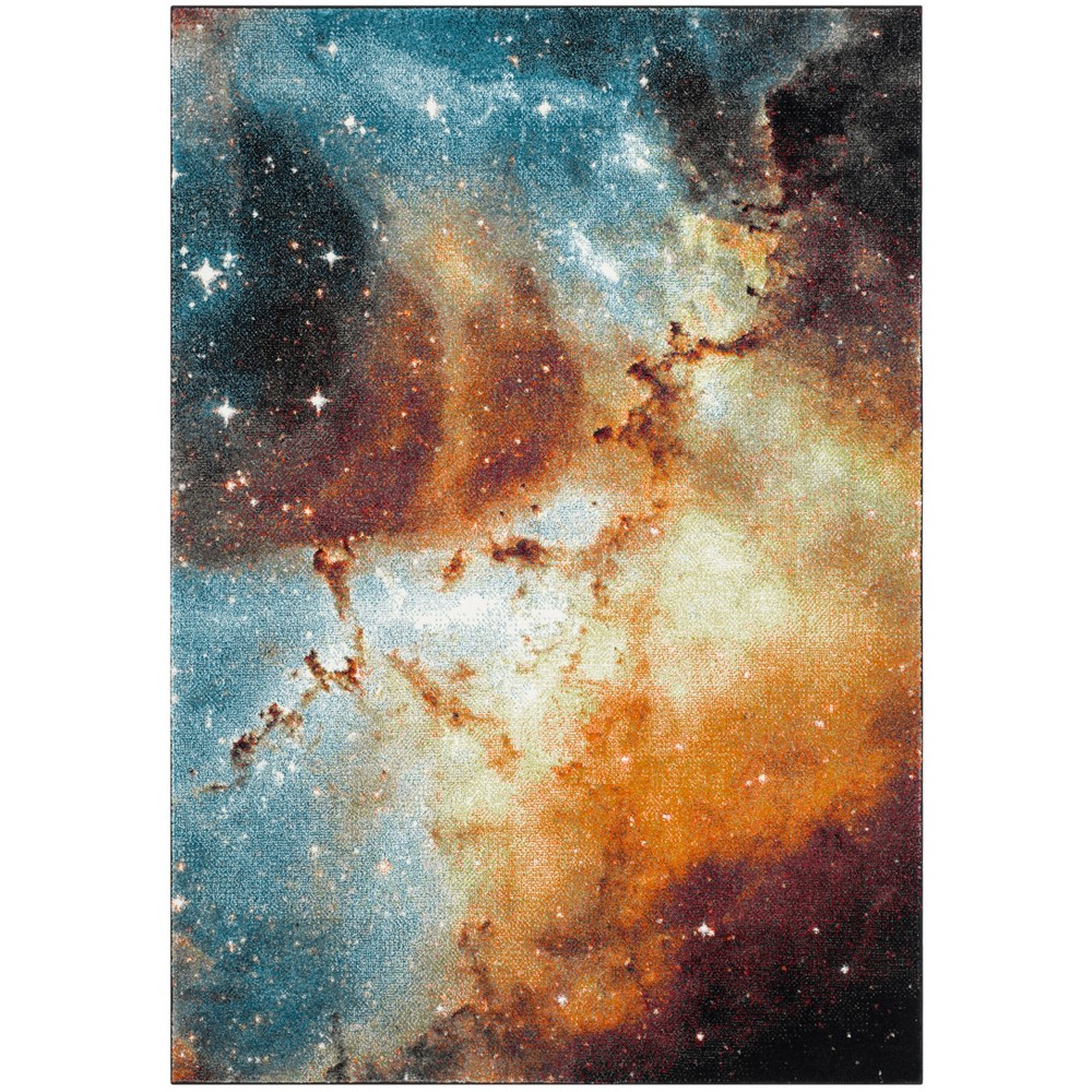 6'7inx9' Loomed Galaxy Area Rug Orange - Safavieh