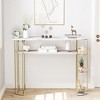 Garvee Console Table Gold Sofa Tables Narrow Entryway Table with Storage and Shelves for Living Room, Foyer, Bedroom - 3 of 4