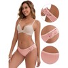 INSPIRE CHIC Women's Lace Low Rise Butt-Lifting Ribbed Comfortable Breathable Panties - 3 of 4