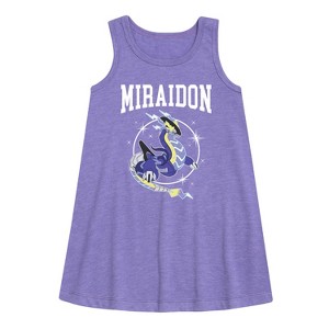 - Pokémon - Miraidon Collegiate Graphic Sleeveless Aline Dress - 1 of 3