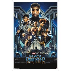 Trends International Marvel Cinematic Universe - Black Panther - Group One Sheet Framed Wall Poster Prints - 1 of 4