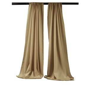Slickblue Pack of 2 Polyester Backdrop Drapes – 96"H x 58"W, Rod Pocket, Semi Sheer, Serged Edges, 41 Colors Options - 1 of 3