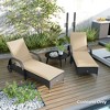 Outsunny Outdoor Lounge Chair Cushion Set of 2, Foldable Patio Chaise Lounge Cushion Set, 76" x 23" - 3 of 4
