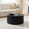 Helena Modern 35.4 Round Coffee Table with Storage|HULALA HOME-BLACK - 3 of 4