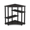 Furinno Triangle Corner Computer Desk Reversible Space-Saving Study Wrting Home Office Desk with Open Display Shelves,Espresso/Black - 3 of 4