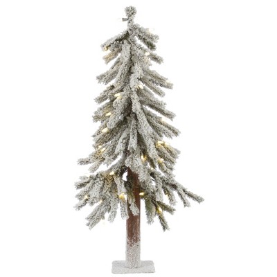 Vickerman Flocked Alpine Artificial Christmas Tree PreLit