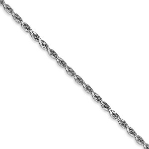 Black Bow Jewelry 2.25mm 10k White Gold D/C Quadruple Rope Chain Necklace - 1 of 4