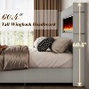 AMERLIFE Modern Bed Frame with Fireplace, Wingback Platform Bed Frame with 60.4“ Extra Tall Headboard - 4 of 4