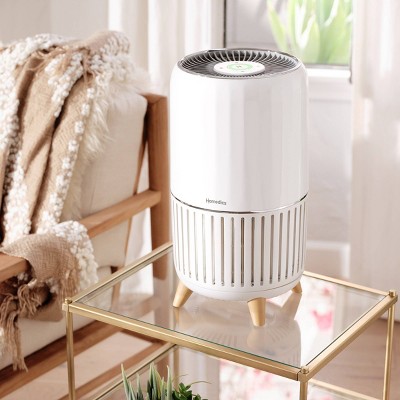 White Smart HEPA Air Purifier with UV-C and Voice Control