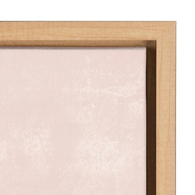 Endless Summer Sunset Abstract Canvas Print with Natural Frame