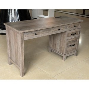 Wooden home office desk with 5 storage drawers, suitable for office use - 1 of 1