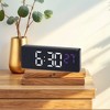Unique Bargains Plastic Digital Corded Adjustable Accurate Dimmable Electric Alarm Clock 6.3 x 2.4 x 1 inch - 2 of 4