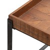 Kate and Laurel Marsh Square Wood Coffee Table, 27x27x18, Rustic Brown and Black - 2 of 4