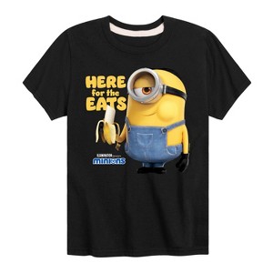Boys' - Despicable Me - Minion Banana Here For The Eats Short Sleeve Graphic T-Shirt - 1 of 4
