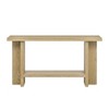 Whisen Vintage-Inspired and Ash Wood Veneer Console Table with T-Leg - 3 of 4