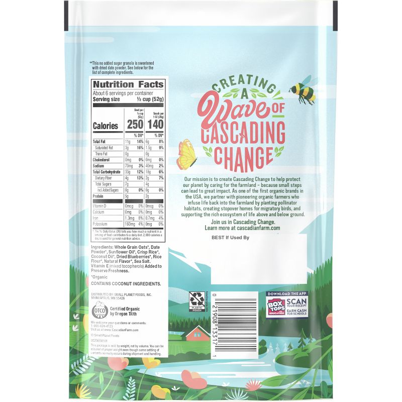 Cascadian Farm Organic Granola Blueberry Vanilla - 11oz, 5 of 9