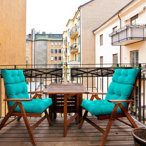 EAGLE PEAK Tufted Outdoor/Indoor High Back Patio Chair Cushions, Set of 2, 46'' x 22'' - 1 of 4