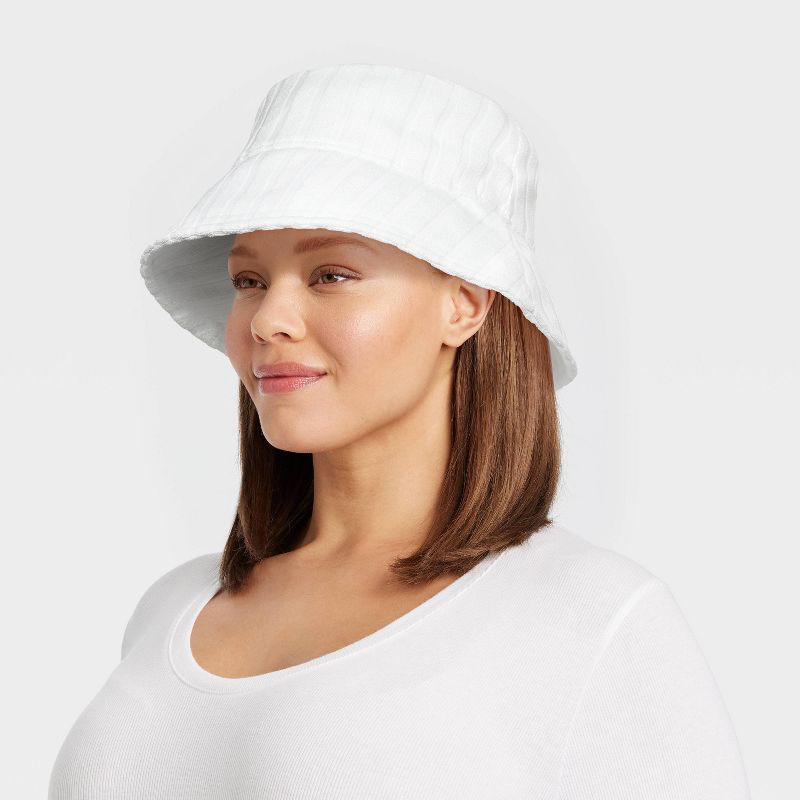Poly Jacquard Terry Bucket Hat - Shade & Shore™, 3 of 6