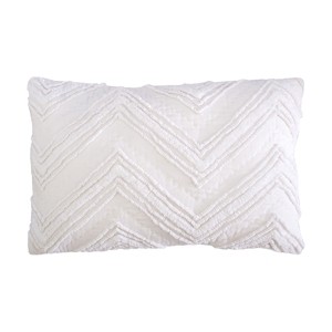 EY Essentials Candlewick Dove Embroidered Pillow - 1 of 3