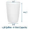 LunaLulinlk White Small Trash Can with Open Top for Tight Spaces - 1.58 Gallon Capacity - 2 of 4