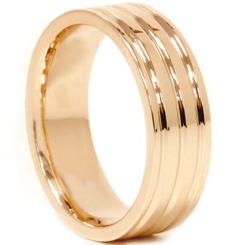 Pompeii3 Polished Wedding Ring 10K Yellow Gold, 2 of 6