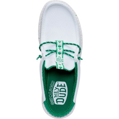HEYDUDE Men Wally Slip Shamrock , White/Green, 10 — фото 3