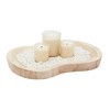 Okuna Outpost Handmade Paulownia Wooden Dough Bowls for Decor with 8-Shaped Design for Table, Entryway, 11 x 16 In - 3 of 4