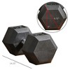 Sapphtopaz Rubber Coated Hex Dumbbell Set of 2 with Non-Slip Handles, Anti-roll Rubber Weights for Exercise, Home Gym Strength Training Dumbbells - 2 of 4