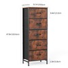 CAVINAS Modern 5-Drawer Tall Dresser for Bedroom, Chest of Drawers & Storage Cabinet with Fabric Bins & Wooden Top for Closet/Entryway/Nursery - 3 of 4