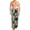 HAPPY BAY Men's Summer Long Surfing Samoan Cover Up Swimwear Beach Wrap Vacation Pareo Beachwear Hawaiian Sarong For Men One Size Black, Floral - 2 of 4