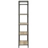 Kumasinova Industrial 3/4/5-Tier Bookshelf with Metal Frame,Open Back Bookcase with Wooden Shelves,Book Shelves for Bedroom,Living Room,Gray+Oak - 3 of 4