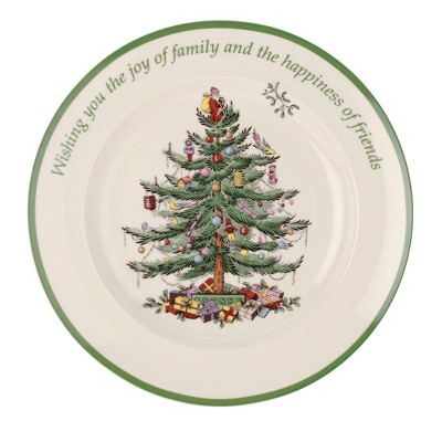 Spode Christmas Tree Round Sentiment Plate