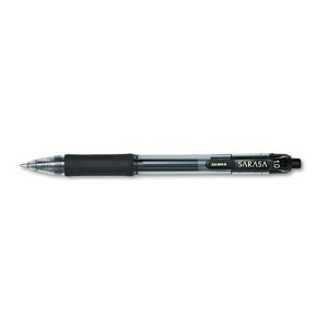 Zebra Sarasa Retractable Gel Pen Black Ink Bold Dozen 46610 - 1 of 3