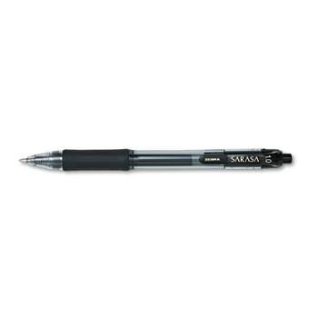 Zebra Sarasa Retractable Gel Pen Black Ink Bold Dozen 46610