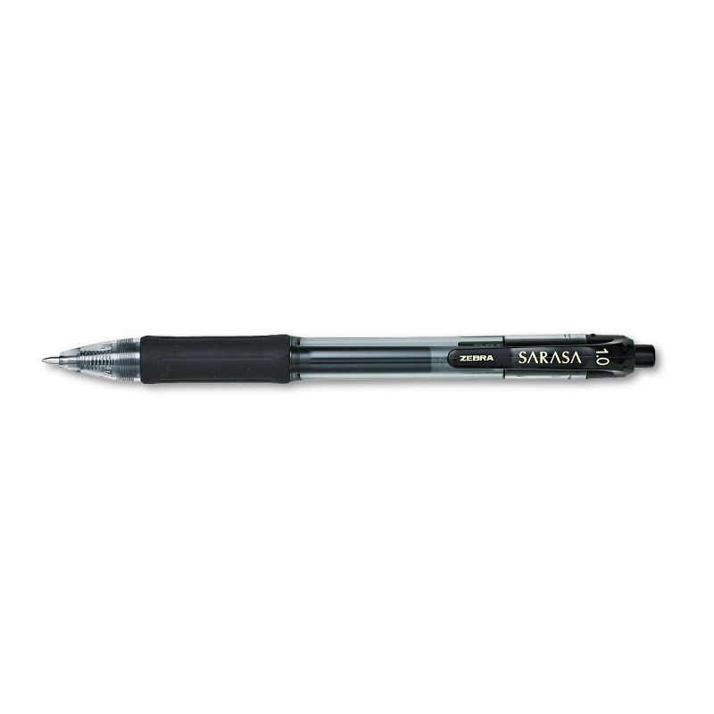 Zebra Sarasa Retractable Gel Pen Black Ink Bold Dozen 46610, 1 of 4